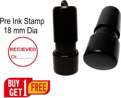 PrintX RECEIVED STAMP WITH DATE SELF INK RUBBER STAMP 18MM