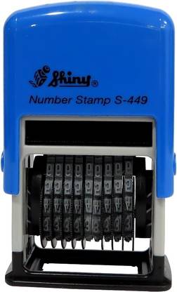 SHINY Self Inking Stamp Rubber 9 Digit Numbering Stamp S-449 Self Inking Stamp