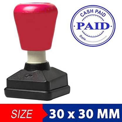 LRK Square Cash Paid Self Ink Rubber Stamp Size: 30 x 30 MM Self-Inked Pri Ink Rubber Stamp