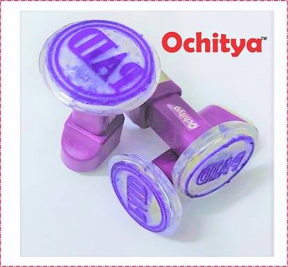 Ochitya RUBBER STAMP -30mmX30mm WITH FREE STAMP PAID ROUND STAMP