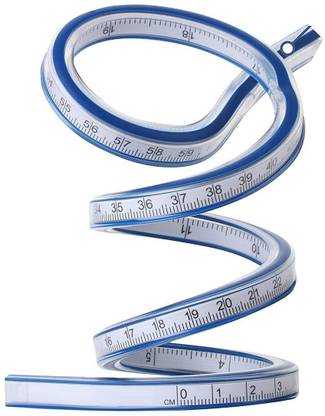 DEZIINE 40CM Flexible Curve Ruler, Plastic Measure Tool for Engineering Drawing Ruler Ruler