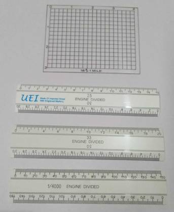 UEI PATWARI TAANK COMBO WITH 3 SURVEY SCALES LAND MEASUREMENT SCALES (PACK OF 4) Ruler