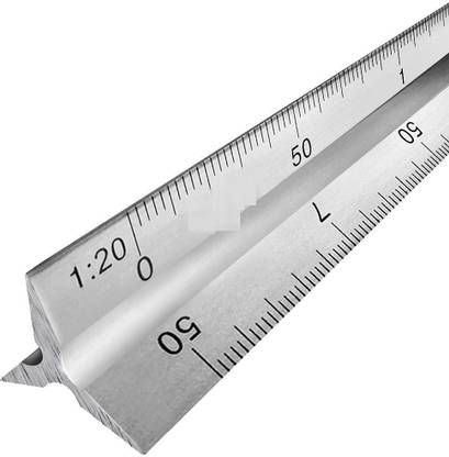 Kandle Steel Triangular Architect Ruler TriScale Engineer Ruler Student Education Ruler