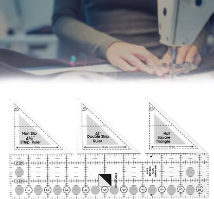 SERPLEX 45° Double Strip Ruler, Strip Tube Quilting Ruler (10 inch) Ruler