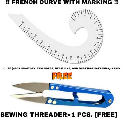 ACE TAILORING sewing Designing French Curve Scale with marking pack of 1 Ruler