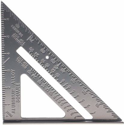 swabs Double Side Scale Stainless Steel Metric Inch Triangle Ruler Measurement Hand Tools (180 mm) Ruler (Set of 1, Silver) Ruler