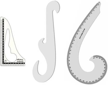 Vikurajas French Curve Single curve and Designer Triangle Scale Ruler