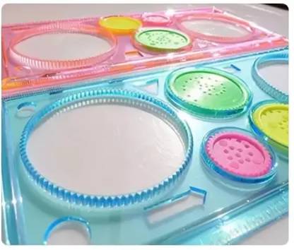 SOMOK Pack of 2 Creative Gift Designer Spirograph Geometric Ruler Drafting Tools Ruler Ruler