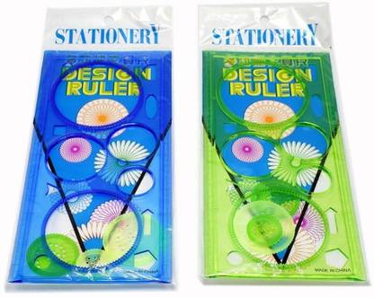 cassava 2pcs Designer Ruler Spirograph For Kids Multi Design We Can Make Ruler