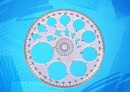 Scalpp Pack of 2 Pieces 360° Round Circuit Master Ruler/Scale for Multi Purpose Ruler