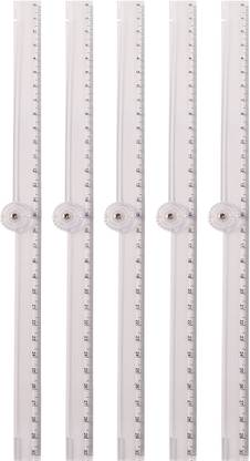 FRKB Transparent Folding Ruler Scale -12 Inch (Set of 5 ) Ruler