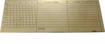 The Antique's Lab DIAGONAL SCALE WITH 1/400 SCALE Ruler Ruler