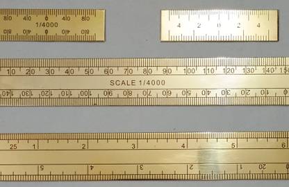 UEI BRASS LAND MEASUREMENT SCALE SET OF 4 Ruler