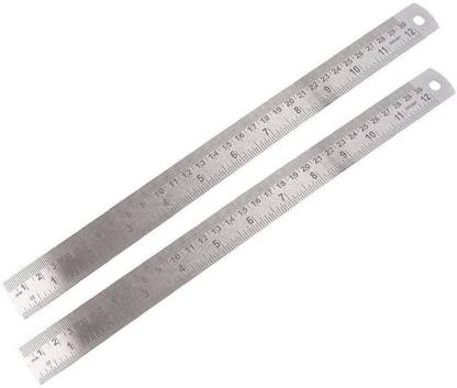 ILT - (2PCS) Steel Scale/Ruler 1 Foot (30 cm/ 12") iron scale iron meter ruler Ruler