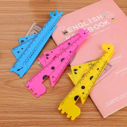 ASHOPANU Cute Cartoon Giraffe Ruler/Scale Meter Ruler/Triangle Ruler Set(3 Set) Ruler