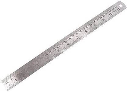 SM Exports Steel Scale/Ruler 1 Foot (30 cm/ 12") (Set of 2 Pcs.) Ruler
