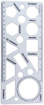 First Click 17 SHAPES STENCIL Ruler