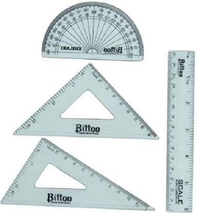 Bittoo Mathematical Instruments Geometry Set Box - Pack of 10 Sets Geometry Box