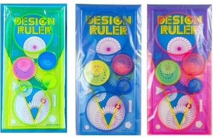 KRAFTMASTERS 3Pcs Creative Gift Designer Spirograph Geometric Ruler Drafting Tool Art & Craft Ruler