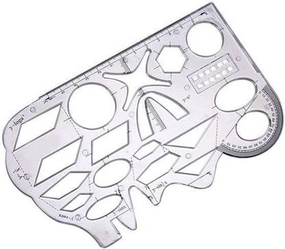 VARNIRAJ IMPORT & EXPORT Flexible Multifunctional Geometric Ruler Geometry Tool for Students Ruler