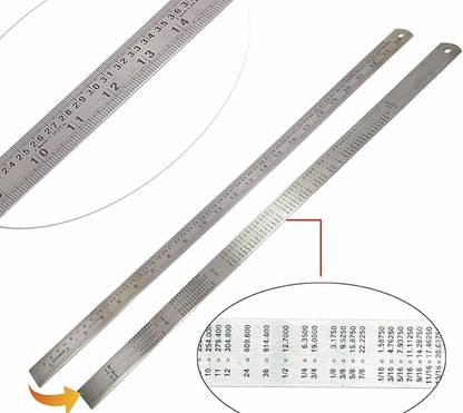 Qatalitic Stainless Steel Scale/Ruler 1 Meter (100 cm / 40 inch) Ruler