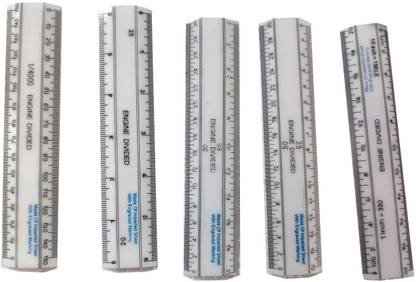 Antiquity Plastic Patwari Scale 1/4000,20-25,25-50,16"-1Mile & 33-50 Imported Sheet Ruler