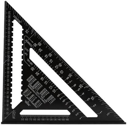 NIKTION Aluminum 12-inch Rafter Square Carpenter Measuring Layout Tool Ruler