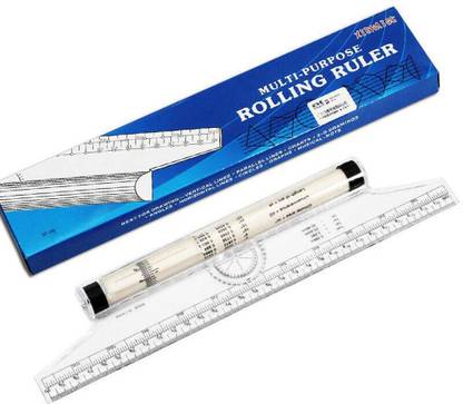 VitalCreations Multipurpose Drawing Parallel Rolling Ruler,Balancing Scale, 30cm, Type: Ruler