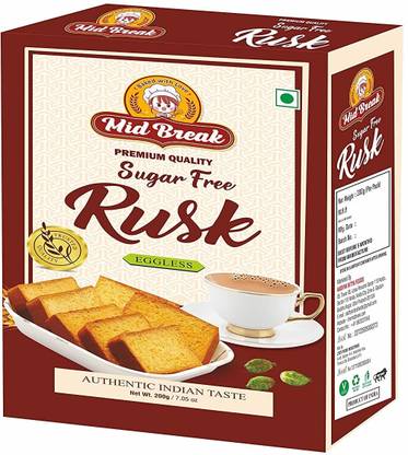 MidBreak Sugar Free Rusk, Sugar-Free Toast, Premium Handmade Rusk|Perfect Teatime Partner Saunf flavored Milk Rusk