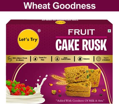 Let's Try Fruits Cake Rusk Fruit flavored Cake Rusk