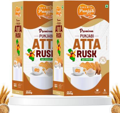 SHER AE PUNJAB BAKERS Premium Punjabi Atta Blend Rusk Saunf ( Fennel ) flavored Wheat Rusk