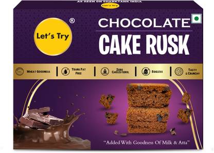 Let's Try Chocolate Cake Rusk with Goodness of Milk & Atta Chocolate flavored Cake Rusk