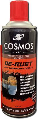 Cosmos Paints MRO - De-Rust Anti Corrosion Formula | Rust Remover Rust Removal Aerosol Spray