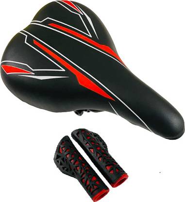 impetus Bicycle Saddle Grip Combo Cycle Seat Handlebar Grip Senior MTB Bikes Saddle
