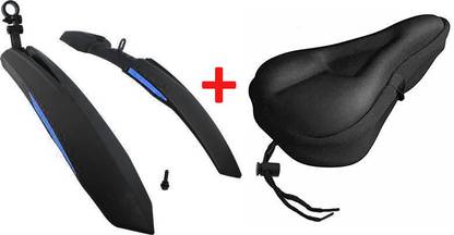 keycraze combo of cycle mudguard with silicon gell cycle seat Saddle