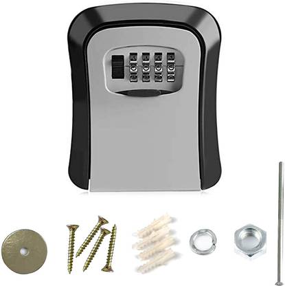 Gokich Wall Mount 4-Digit Combination Waterproof Lockbox Safe Locker