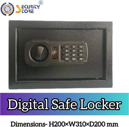 Security Store Mini Digital Safe Locker with Password Lock- H200xW310xD200mm Safe Locker