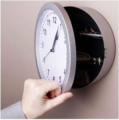 Joyjay Wall Clock Safe Wall Clock with Hidden Safe Safe Locker