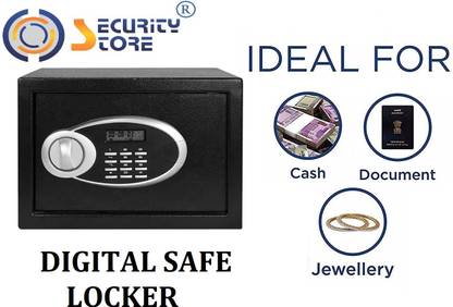 Security Store Digital Electronic Safe Locker with Dual Security Key & Password Safe Locker
