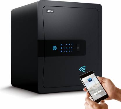 OZONE 45 Ltrs WiFi Safe Locker for Home & Office | App Notifications | Black Safe Locker