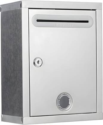 ELLOZIA Locking Mailbox,Donatin Box,Suggestion Box Wall Mounted Mail Box Safe Locker