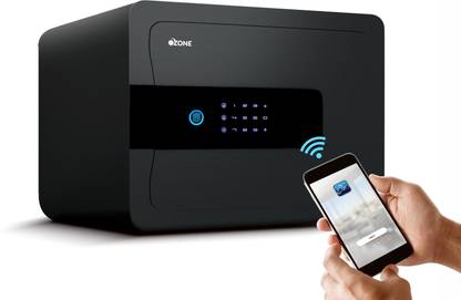 OZONE 30 Ltrs WiFi Safe Locker for Home & Office | App Notifications | Black Safe Locker