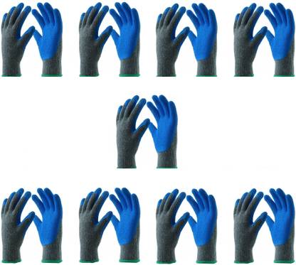 RBGIIT Anti Cut Resistance Use in construction factory workers Farmers Carpenters B9 Nylon, Rubber, Synthetic  Safety Gloves