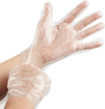 Black Bunny Wet And Dry High-Density Multi-Purpose Clear Transparent Blue Eco-Friendly Plastic Polyethylene Cooking, Cleaning, Kitchen Food Handling Hand Gloves Set (L) Latex Examination Gloves (Pack of 200pcs 100 pair) Latex  Safety Gloves