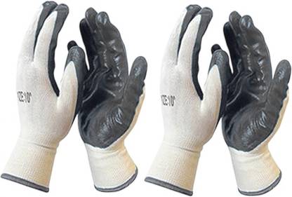 Reforce 2 PAIR Cut Resistant Protection with Rubber Grade Wet and Dry Glove Nitrile  Safety Gloves
