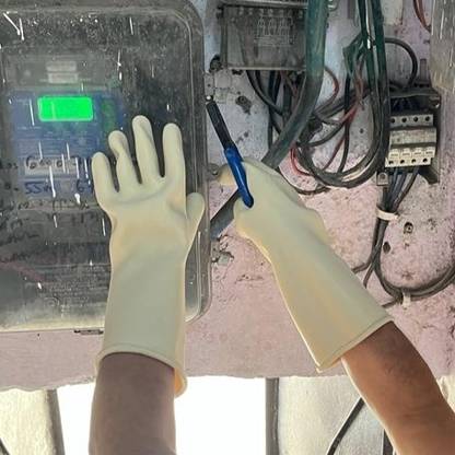 Donizard 11 KV Electric Hand Gloves Shock Proof Safety Gloves Pack of 1 Pair Rubber  Safety Gloves