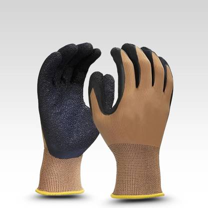 7SHIELD 5 PAIR Cut Resistant Hand Safety Gloves brown Cut-Proof Protection Nylon Safety Gloves