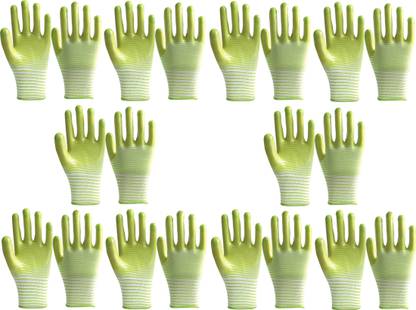 RBGIIT Light Green Oil And Cut Resistant Glove For Multi Uses In Regular Works LG-10 Rubber, Latex  Safety Gloves