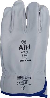 RIFA AIH Industries Chrome Leather Welder Heat, Cut, Wear and Tear Resistant Anti Impact Palm Coated for Handling Machinery, Mechanics & Welding Gloves (PACK OF 5 PAIR) Leather  Safety Gloves