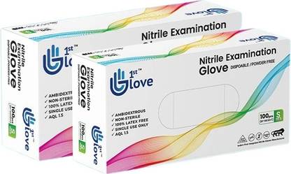 1st glove Small Size - Medical Grade Nitrile Gloves Nitrile  Safety Gloves